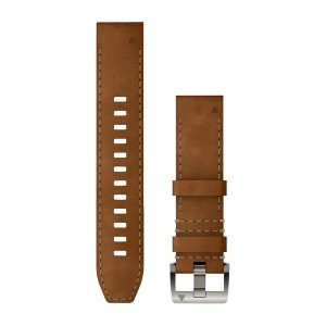 QuickFit® 22 Leather/FKM Hybrid Strap, Brown/Black (MARQ - Gen 2)