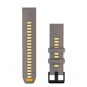 QuickFit® 22 Silver Gray/Yellow Flare силиконова каишка